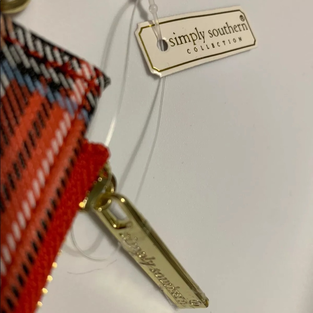 Simply Southern Leather Zip Clutch Tartan Plaid - Picture 5 of 7